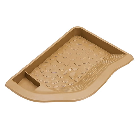 oshhni Reptile Water Dish with Ramp Landscape Reptile Bathing Pool for Snake Brownish Yellow