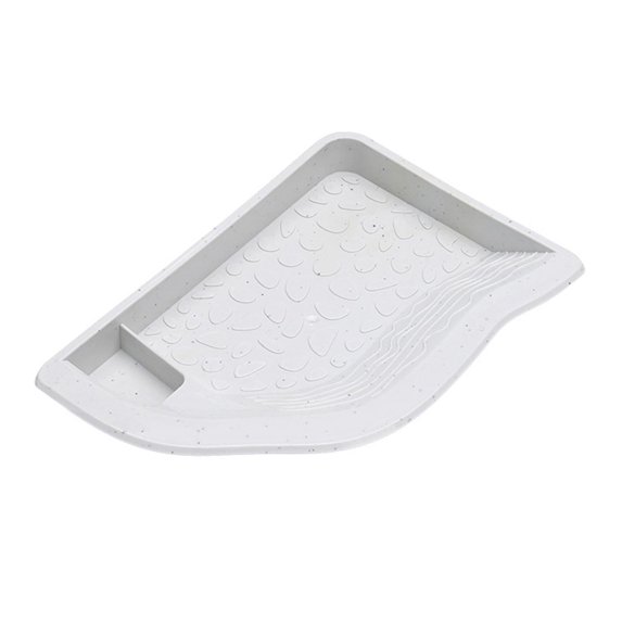oshhni Reptile Water Dish with Ramp Landscape Reptile Bathing Pool for Snake White