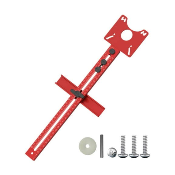oshhni Router Circle Cutting Jig Kit for Trimming Machine Flip Board Lightweight Wood Trimmer Accessory Length 44.5cm Slotting Base B