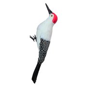 oshhni Simulation Woodpecker Film Bird Art Scene Model Ornament for Patio Home Yard Style C
