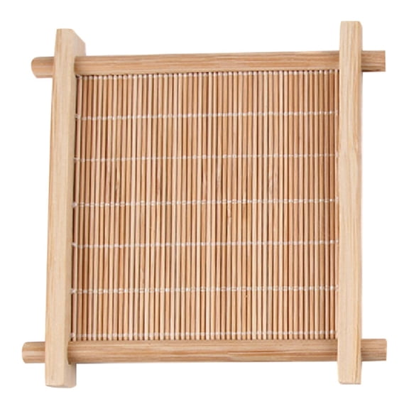 oshhni Small Animals Cooling Mat Bamboo Keep Pets Busy Anit Bite Cooling Pad 12cmx12cm