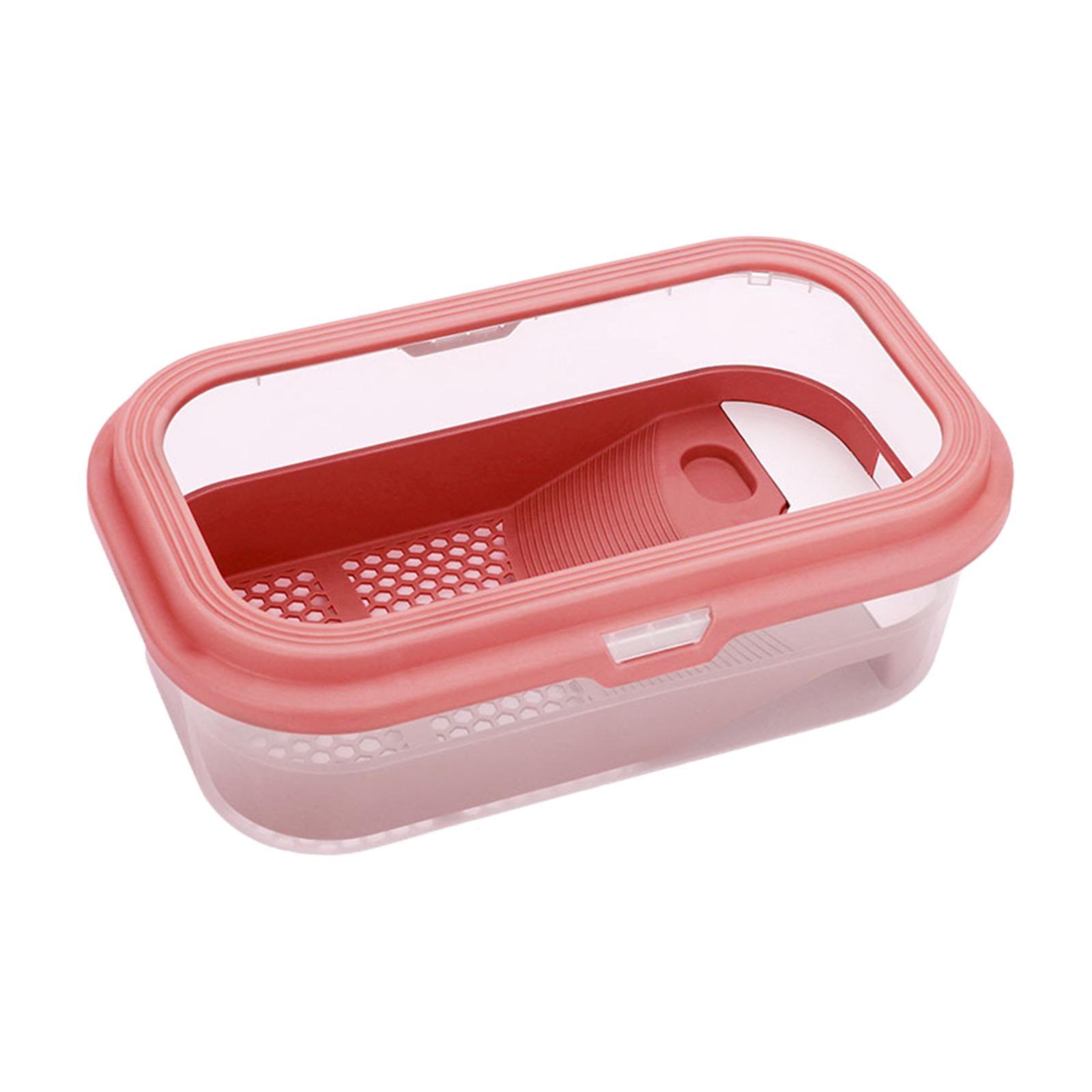 oshhni Small Turtle Tank Habitat with Breeding Hatching Area Case Indoor Decor M pink