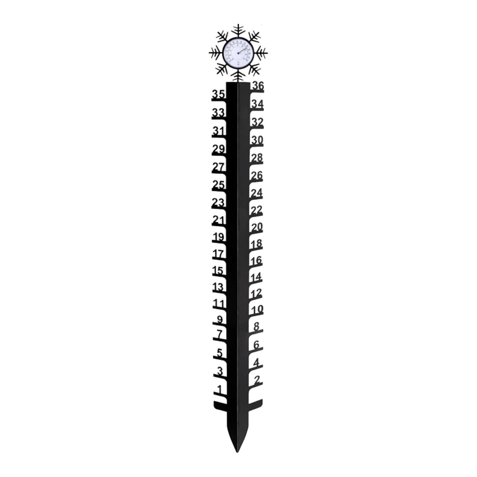 oshhni Snow Gauge Metal Accurate Scale Depth Measuring Tool for Patio Lawn Backyard