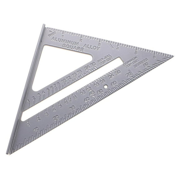 oshhni Stainless Steel DIY Metric Triangle Ruler 90 Degree Square Thick Triangular Rule