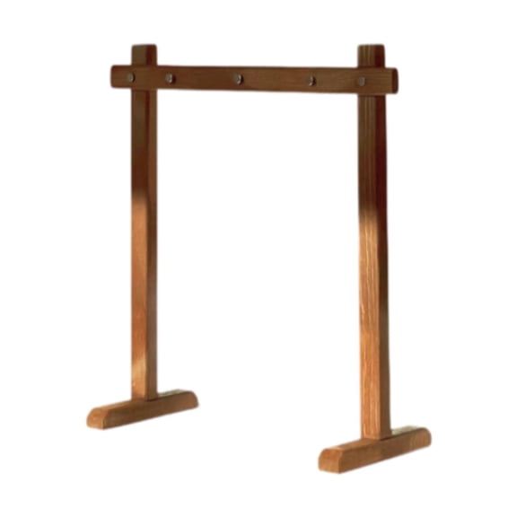 oshhni Wind Chime Stand Ornament Wood Stand with Base for Outside Dinner Table Desk S S
