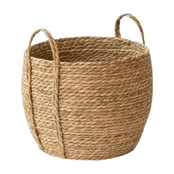 oshhni Woven Planter Basket Ornament Plant Container for Office Yard Indoor Outdoor 25cmx25cmx23cm