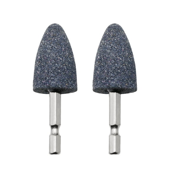 oshhnii 2 Pieces Grinding Wheel Head Grinding Drill Power Tool 6.35mm Shank Fine Sanding Conical 71mm