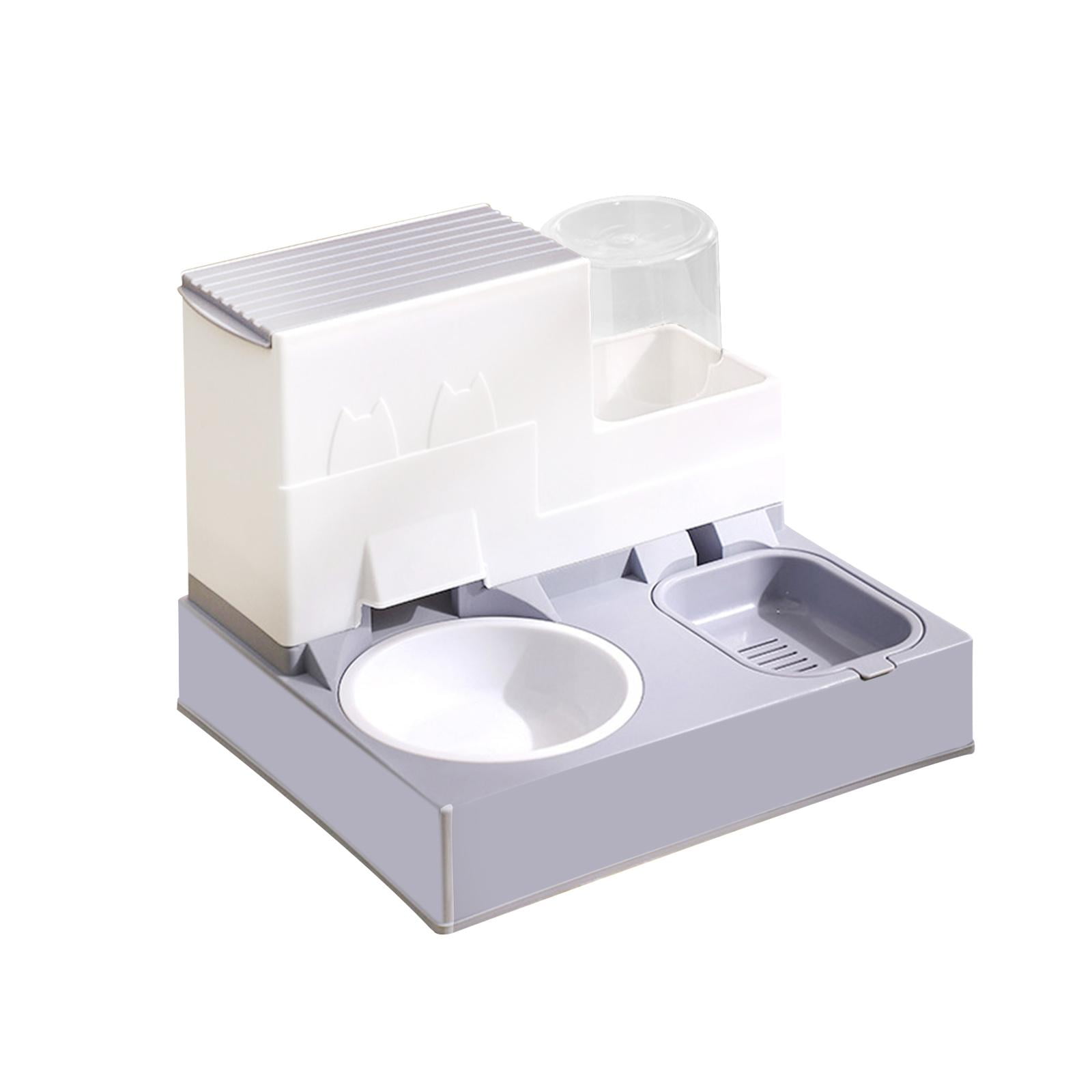 oshhnii 2 in 1 Automatic Cat Feeder Pet Feeder Cat Water Dispenser and Food Bowl Set for Gray
