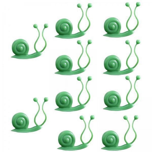 oshhnii 2x10Pcs Plant Climbing Wall Fixture Clips Snails for Fixing Plants Gardening Green