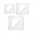 thumbnail image 1 of oshhnii 2x3x Triangle Tracing Stencils Guide Tools for Kitchen Clear Acrylic Templates, 1 of 9