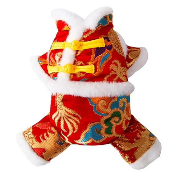 oshhnii Button Coat for Dogs, Chinese New Year Costume, Dog Costume, Cat Costume,