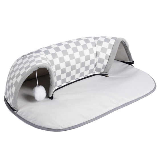 oshhnii Creative Pet Cat Tunnel Bed Foldable Soft Cats Tunnel Tubes Toys for Hamster L L