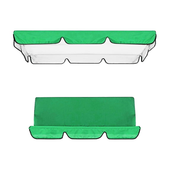 oshhnii Garden Swing Chair Canopy Cover Kit Accessories Canopy 195x125x15cm Sunproof Green