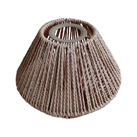 oshhnii Hand Weave Lampshade Dustproof Pendant Light Fixture Hanging Lamp Shade for Cafe C