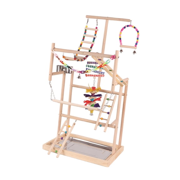 oshhnii Parrot Bird Playground with Ladder Bird Gym for Small Birds Parakeet Conures