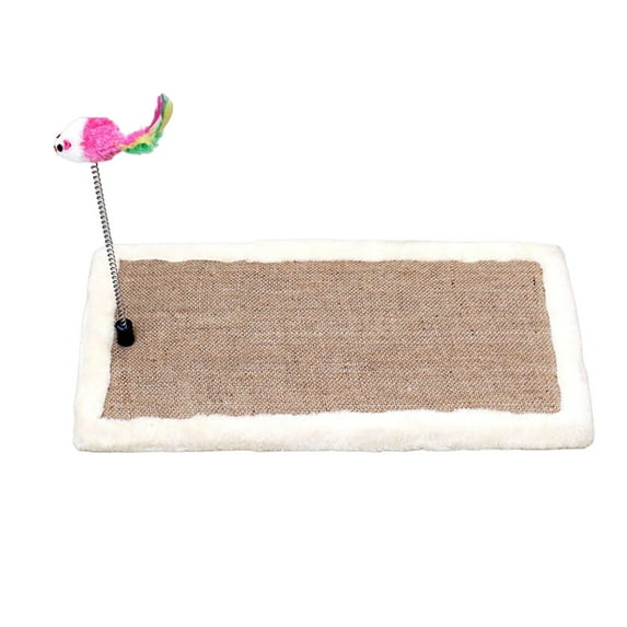 oshhnii Sisal Cat Scratching Pad and Cat Teaser Resting for Indoor Cats for Small Medium Rectangle