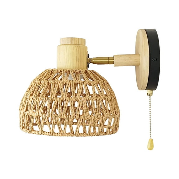 oshhnii Wall Lamp E26 Barn Loft Bathroom Dining Room Woven Wall Sconce Light Fixture