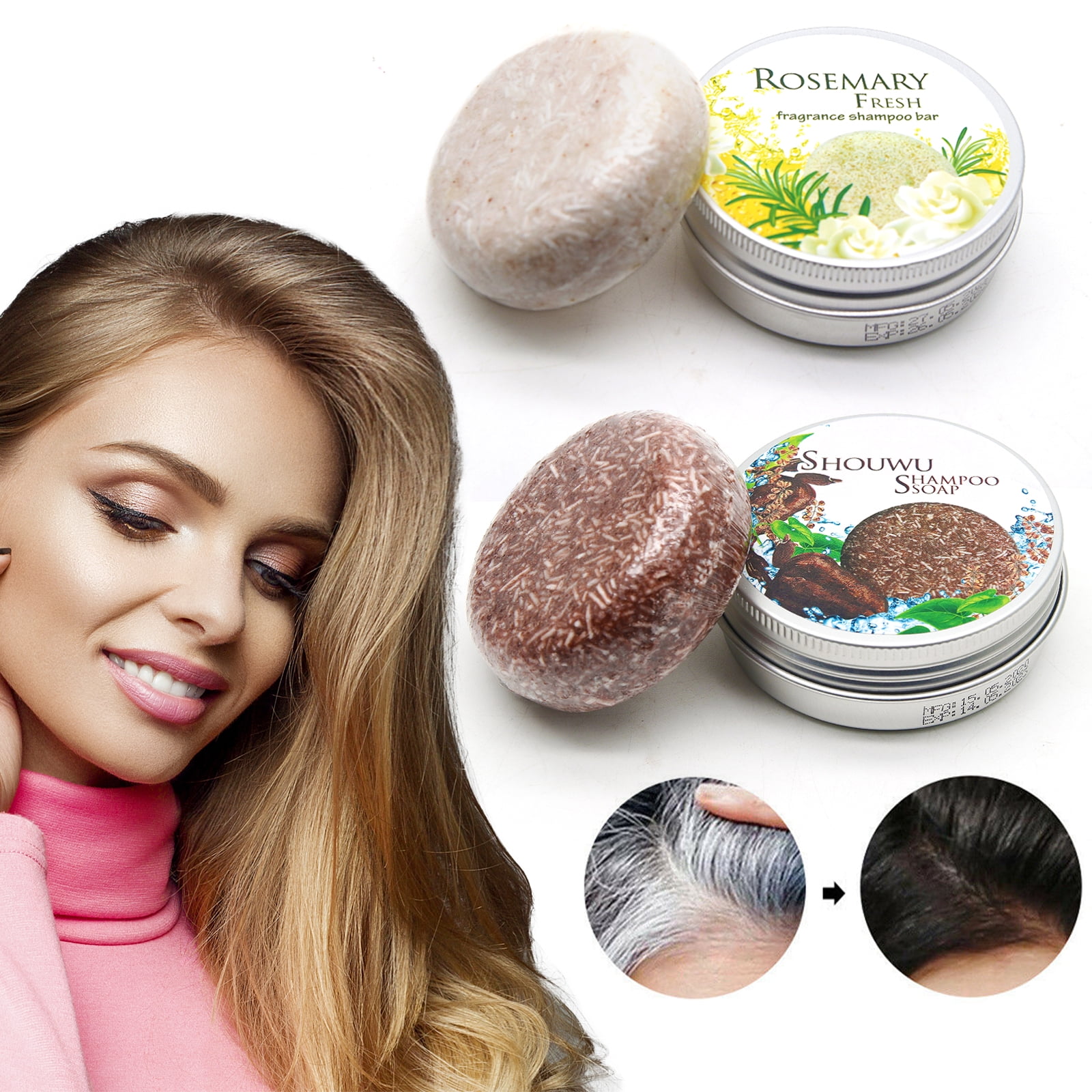 osprof Oil Control Shampoo and Conditioner Bar Set, Hair Darkening