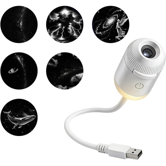otnbgsr 2 in 1 Galaxy Projector Night Light USB Starry Sky LED Projection Lamp with Adjustable Brightness for Bedroom Decor