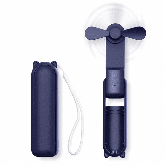 otnbgsr 2 in 1 Mini Handheld Fan with Power Bank USB Rechargeable Portable Pocket Fan and Flashlight Up to 12 Hours Cooling Runtime