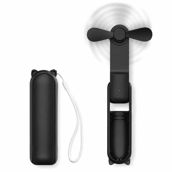 otnbgsr 2 in 1 Mini Handheld Fan with Power Bank USB Rechargeable Portable Pocket Fan and Flashlight Up to 12 Hours Cooling Runtime