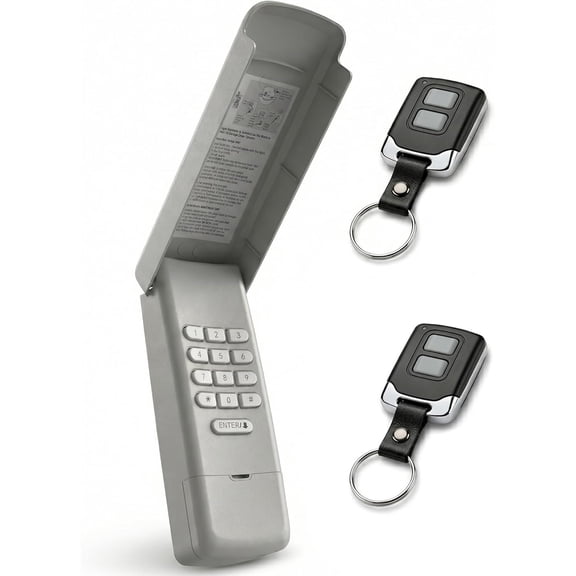 otnbgsr 3-in-1 Universal Garage Door Opener Keypad with 2 Remote Controls, Keyless Entry System Compatible with LiftMaster Chamberlain Craftsman Openers
