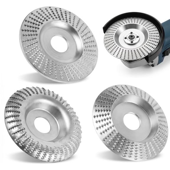 otnbgsr 3PCS Wood Grinding Disc Set Angle Grinder Carbon Steel Wood Shaping Sanding Polishing Wheel 4 Inch 4.5 Inch Attachment Tool Kit