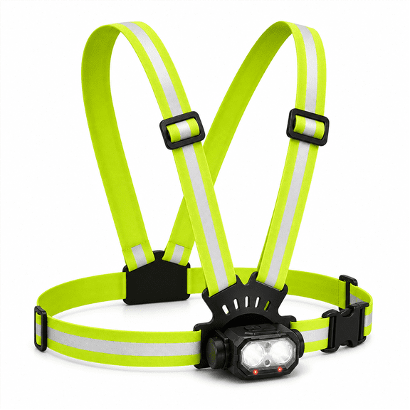 otnbgsr 750LM LED Running Light Vest Rechargeable Reflective Safety Gear with Adjustable Beam, 7 Modes IPX4 Waterproof Night Cycling Hiking Jogging Vest