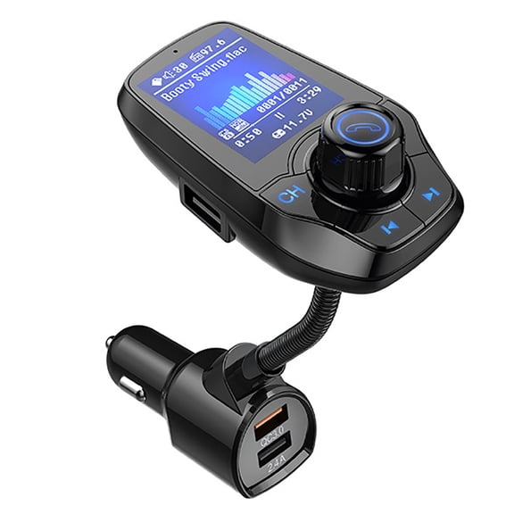 otnbgsr Bluetooth FM Transmitter for Car Wireless Radio Adapter with 1.8 Inch Display AUX TF Card USB Fast Charging