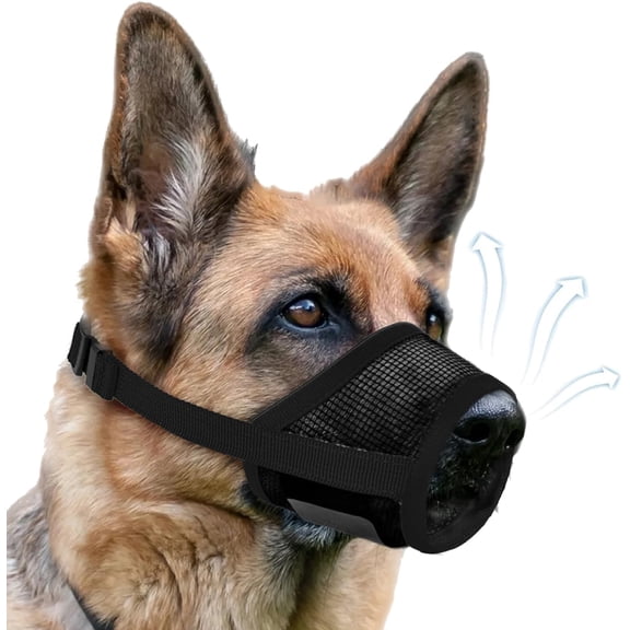 otnbgsr Dog Muzzle for Medium Dogs 2026, Soft Breathable Air Mesh Muzzle with Adjustable Strap, Lightweight Pet Mouth Guard for Training Grooming Outdoor Use