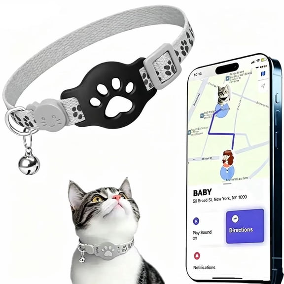 otnbgsr GPS waterproof collar cat tracker, compatible with Apple and Android Find My without monthly fees, is an ideal choice for small to cats with advanced tracking solutions and smart collars
