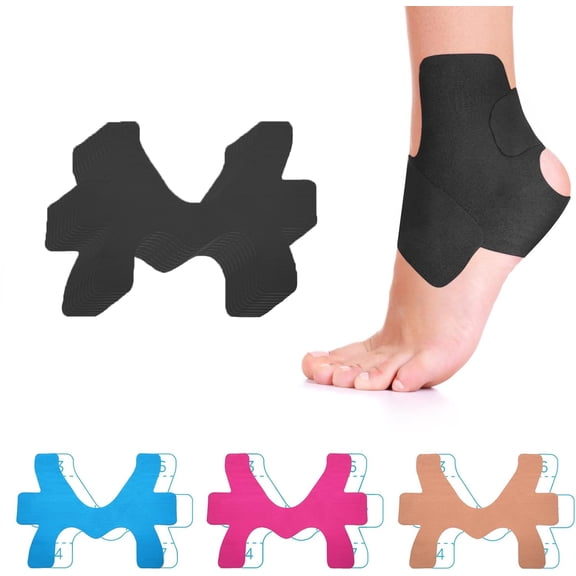 otnbgsr Precut Ankle Tape 10 Pcs Elastic Athletic Tape Breathable Waterproof Easy Apply Support Tape for Fitness Training Running
