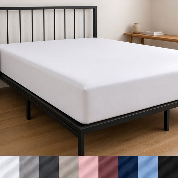 otnbgsr Twin Size Waterproof Fitted Sheet, Mattress Cover with TPU Layer, Deep Pocket up to 11.8 Inches, All Around Elastic Washable Bed Protector, Fitted Sheet Only