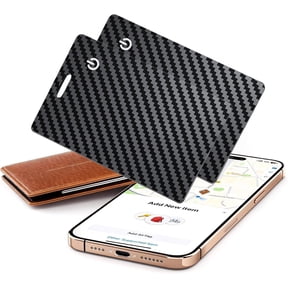 otnbgsr Wallet Tracking Card with Apple Find My (iOS only) Rechargeable Air Tracker Tag Bluetooth Wallet Finder IP68 Waterproof GPS Tracker Key, Bag, Passport Item Finder Black