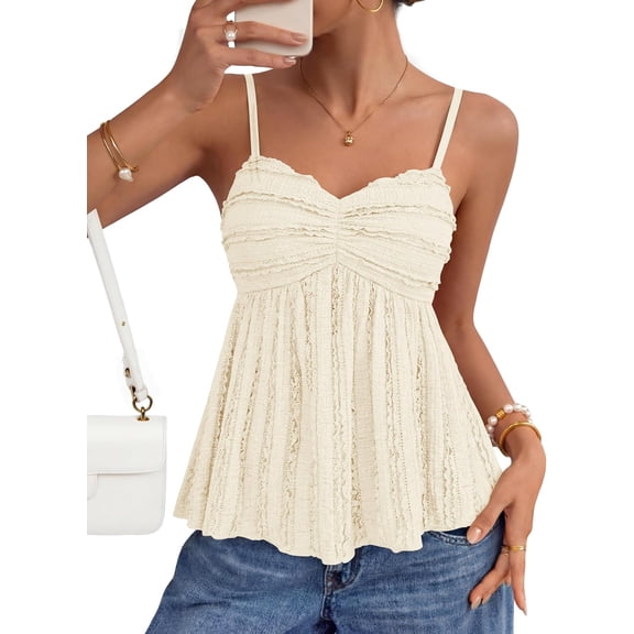 otnbgsr Womens Summer Cami Tank Top 2026 Sleeveless V Neck Spaghetti Strap Flowy Going Out Shirt