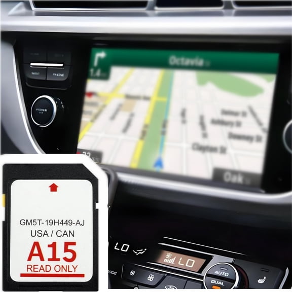 ouhos 2025 Latest A15 Navigation SD Card, SD Card Coverage Canada USA for Car GPS Navigation System, Car Accessories, GM5T-19H449-AJ