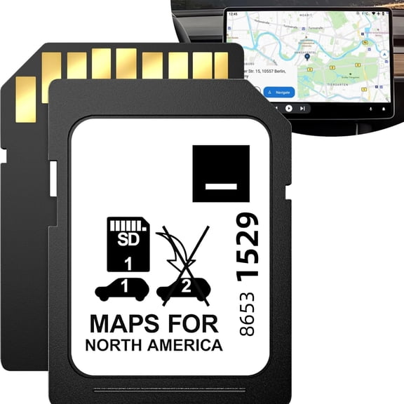 ouhos 2026 Navigation SD Card Map Update, Model 8653 1529 Updated Offline GPS Maps for USA, Canada & Mexico Vehicles