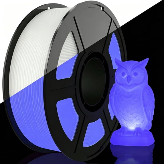 ouhos 3D PLA Glow Purple in The Dark Filament 1.75 mm 1 KG, 3D Printing Luminous Filament 1.75 mm Dimensional Accuracy +/- 0.02 mm, Fit Most 3D Printers