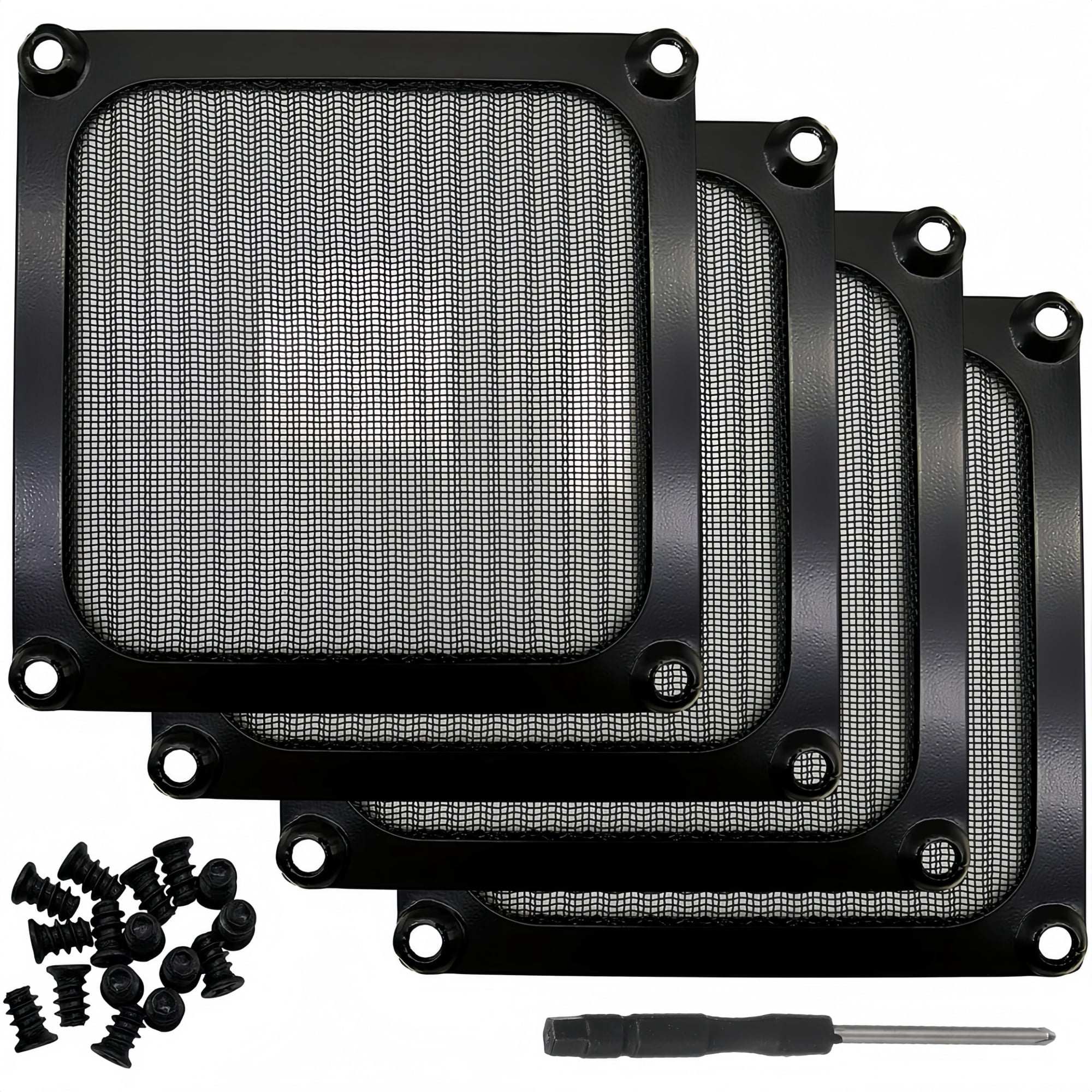 ouhos 4 Pack 80mm Computer Fan Filter Grills, Thickened Aluminum Frame ...