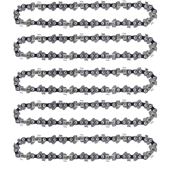 ouhos 5 Pack 4 Inch Chainsaw Chain, Replacement Chains for 4" Cordless Electric Portable Mini Chainsaw - 28 Drive Links