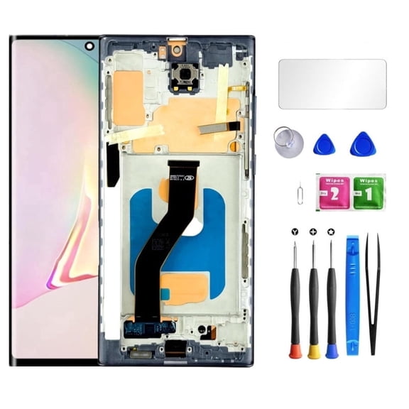 ouhos For Samsung Note 10 Plus Screen Replacement with Frame SM-N975 SM-N9975F SM-N975U SM-S975U1 LCD Display Digitizer Touch Screen Assembly(Black)