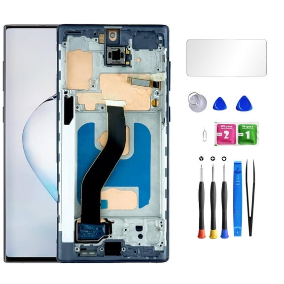ouhos For Samsung Note 10 Screen Replacement with Frame SM-N970 SM-N970F SM-N970U SM-S970U1 LCD Display Digitizer Touch Screen Assembly(Black)