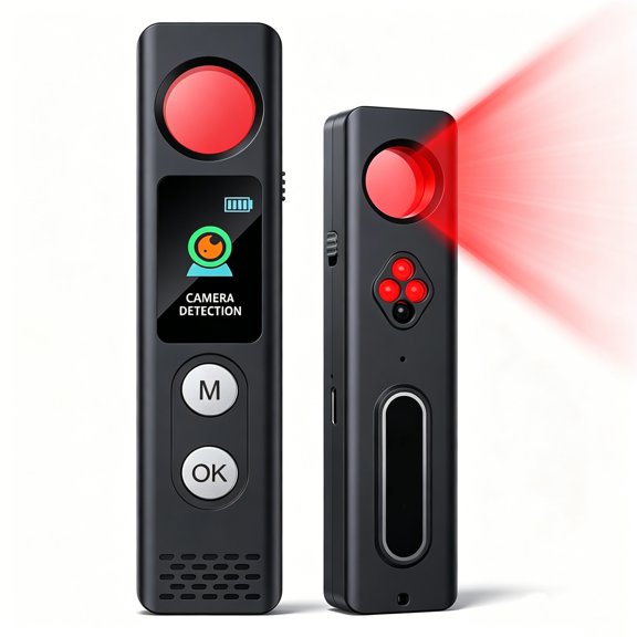ouhos Hidden Camera Detectors, Anti-Spy Camera Finder with LED Screen Rechargeable GPS Tracker & Bug Detector, Anti-Theft Alarm, 5 Modes Portable Privacy Protection for Hotel, Car, Office