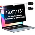 thumbnail image 1 of ouhos Magnetic Privacy Screen for Macbook Air 13.6/13 Inch (2022-2026, M2, M3, M4, M5), Removable Matte Anti Glare Blue Light Protector Private Security Filter for 13.6" Mac Laptop Computer, 1 of 7