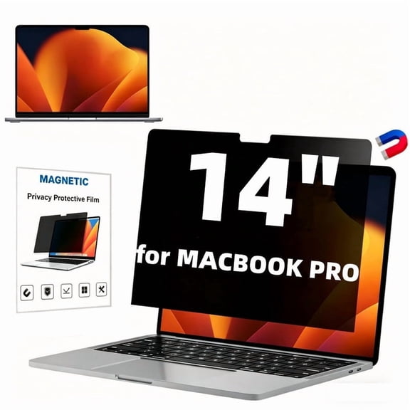 ouhos Magnetic Privacy Screen for MacBook Pro 14 Inch (2021-2026, M1-M5, Pro, Max) Removable Laptop Privacy Filter Shield and Protector