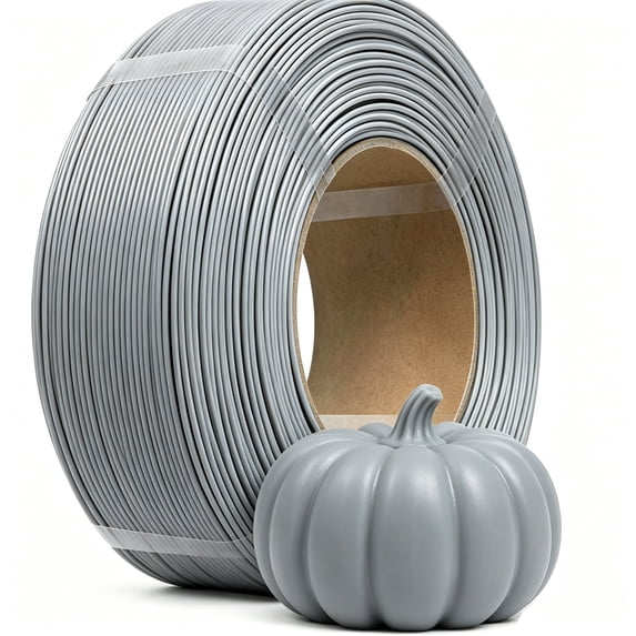ouhos PLA Filament 1.75 mm PLA 3D Printer Filament, 1 kg Refill for Reusable Spools (2.2 lbs), 3D Printing Filament for most 3D Printers, Reusable Empty Spool Supported, Grey
