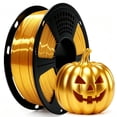 thumbnail image 1 of ouhos Silk Metallic Gold PLA 3D Printer Filament, 1.75 mm 1 kg, ±0.02 mm Accuracy, Smooth Shiny Metal-Like Surface, For Most FDM 3D Printers, 1 of 7