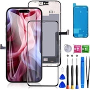 ouhos For iPhone 15 Pro Max Screen Replacement 6.7 Inch, LCD Touch Digitizer Complete Display for A2849, A3105, A3106, A3108 with Waterproof Seal+Tempered Glass+Repair ToolsBlack