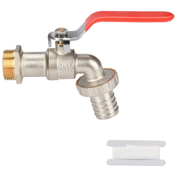 oumuik Ball Valve Outdoor Tap Rain Barrel Outdoor Water Tap Frost-Proof Garden Tap 1 Inch