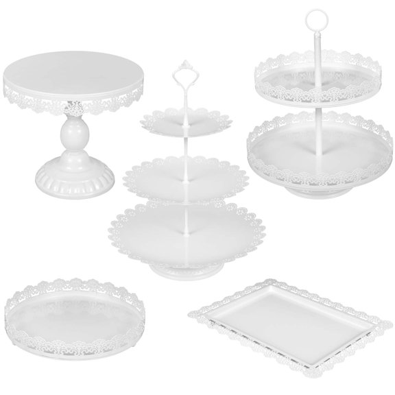 ounewxy Cake Stand of 5 Cupcake Stand for Dessert Table Wedding Baby Shower Display Birthday Party